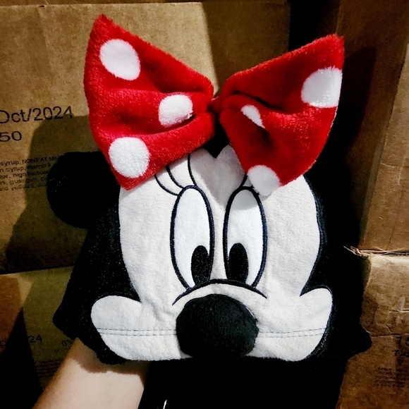 Disney Plush Pajama Comfy Hooded Minnie Mouse Sleepwear Women's Small 4-6 EUC - Picture 4 of 10